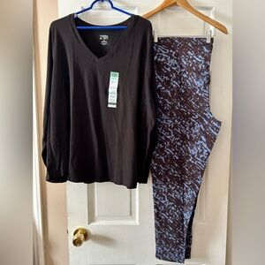 Women Terra & Sky Leggings w/ Shirt 3x